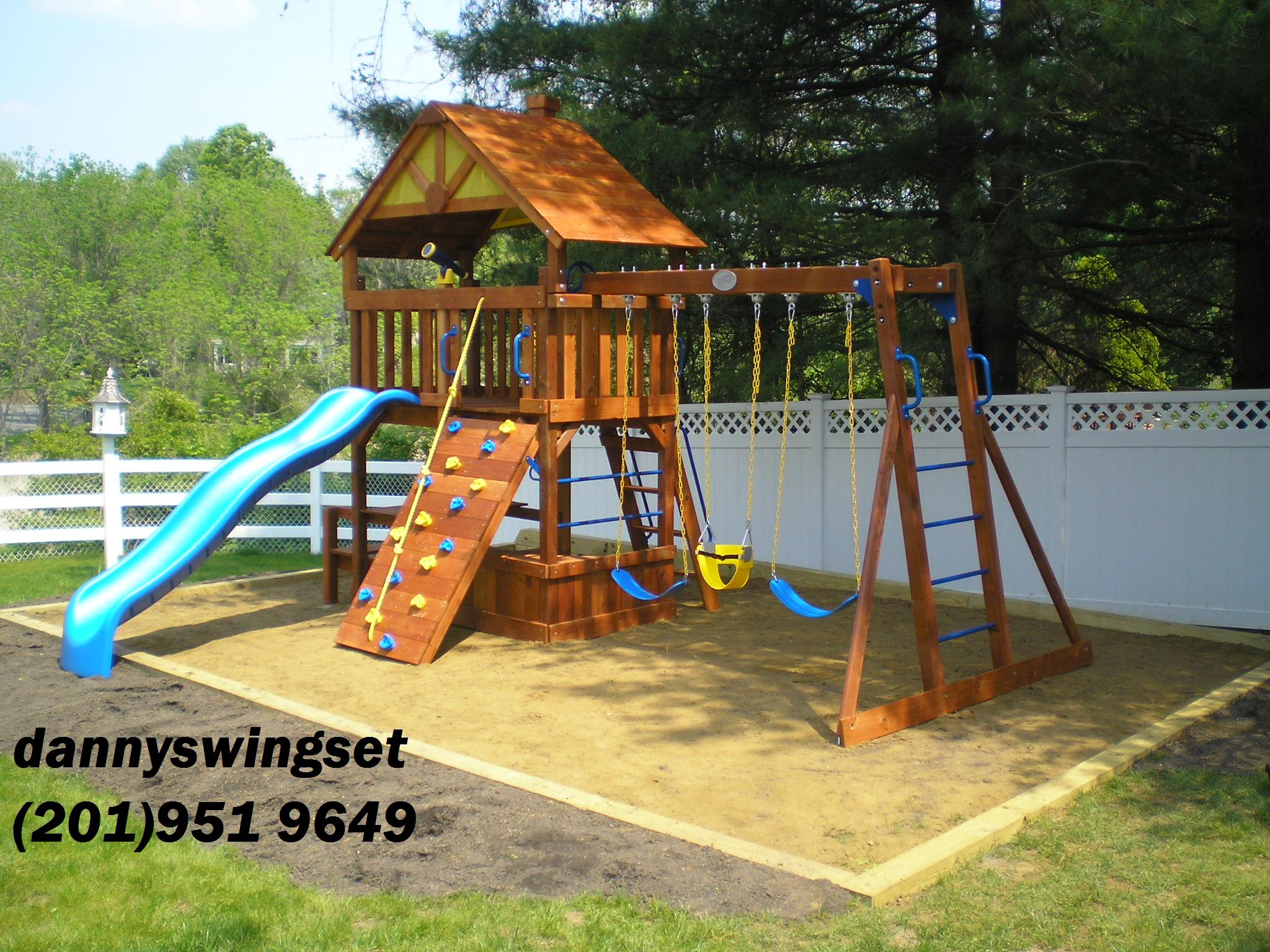 Swing Set Installer Nj Kidkraft Cedar Summit Copper Ridge